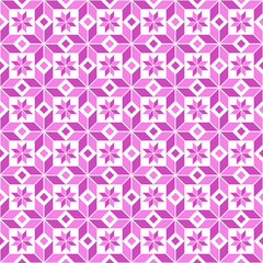 Two-tone seamless pink geometric floral pattern © Olga Drozdova