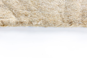 materials background - compressed thermal insulating hemp fiber bonded panels