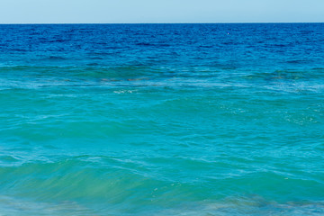 The sea and the waves. beautiful waves in the sea. Small waves on the sea