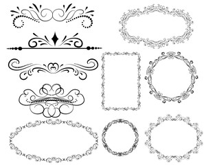 Set of dborders, framesecorative florish dividers, 