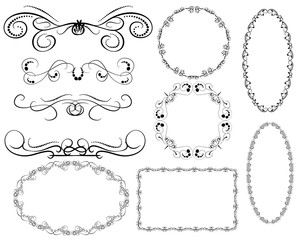 Set of dborders, framesecorative florish dividers, 