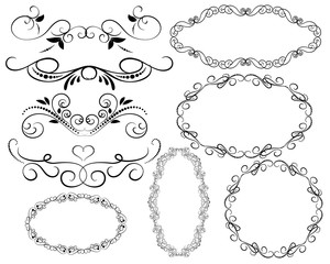 Set of dborders, framesecorative florish dividers, 