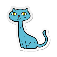 sticker of a cartoon cat
