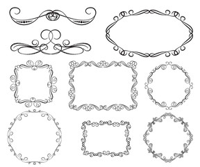 Set of dborders, framesecorative florish dividers, 