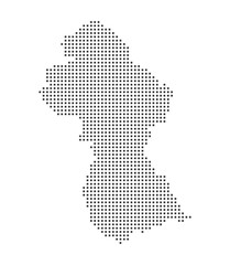 Obraz premium Guyana pixel map. Vector illustration.