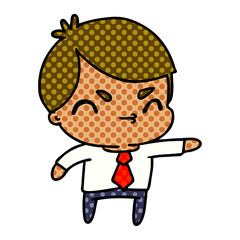 cartoon of a kawaii cute boy