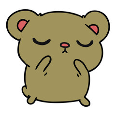 cartoon of a cute bear