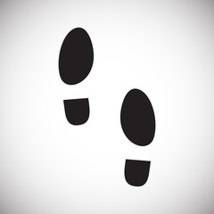 Footprint icon on white background for graphic and web design. Simple vector sign. Internet concept symbol for website button or mobile app.