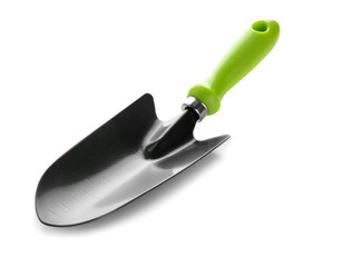 Garden shovel on white background