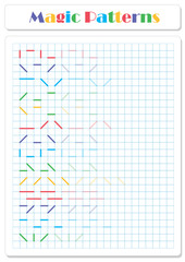 Continue the pattern with crayons or felt-tip pens