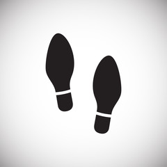 Footprint icon on white background for graphic and web design. Simple vector sign. Internet concept symbol for website button or mobile app.