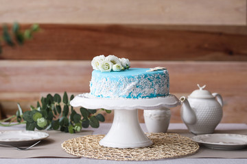 Beautiful cake on table