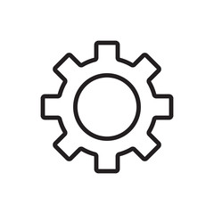 Line icon settings isolated on white background. Vector illustration.