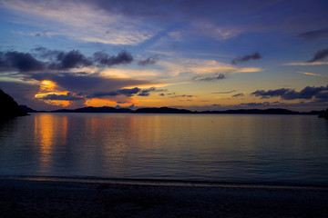 とかしくビーチの夕暮れ
