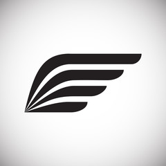 Wing icon on white background for graphic and web design. Simple vector sign. Internet concept symbol for website button or mobile app.