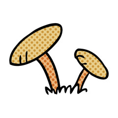 cartoon doodle of some mushrooms