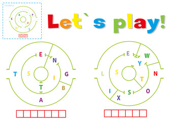 Play and write the words testing and lesson