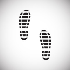 Footprint icon on white background for graphic and web design. Simple vector sign. Internet concept symbol for website button or mobile app.