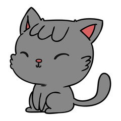 cartoon of cute kawaii cat