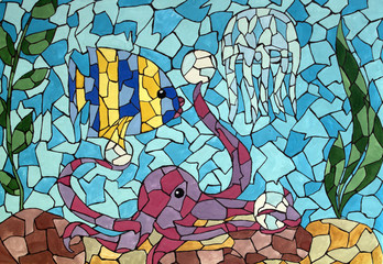 water mosaic