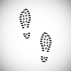 Footprint icon on white background for graphic and web design. Simple vector sign. Internet concept symbol for website button or mobile app.