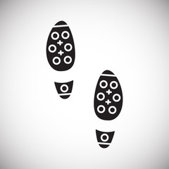 Footprint icon on white background for graphic and web design. Simple vector sign. Internet concept symbol for website button or mobile app.