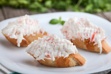 Pintxo de chaka con mayonesa