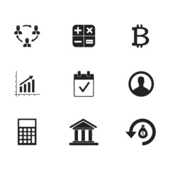 business icons set. Vector illustration