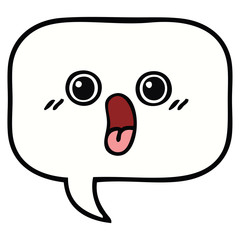 cute cartoon speech bubble