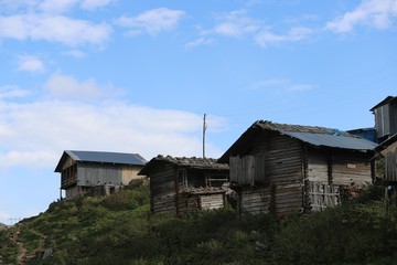amazing village landscapes and wooden houses.savsat/artvin/turkey