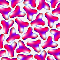 Geometric liquid seamless pattern background. Liquid in blue, red, violet, pink and white colors