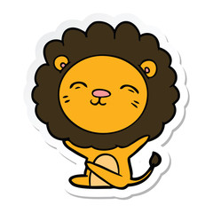 sticker of a cartoon lion