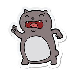 sticker of a cartoon cat