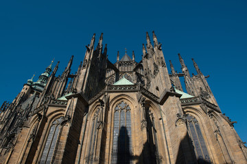Fototapeta na wymiar Prague czech republic capitol St Vitus cathedral