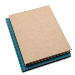 Naklejka premium Two books on white background