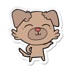 sticker of a cartoon dog