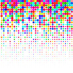 Bright colorful  confetti on a white background