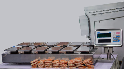 Table top weight scale for food industry