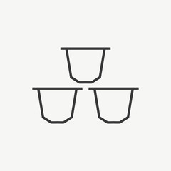 Coffee Capsules Modern Simple Vector Icon