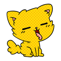 cartoon of cute kawaii cat