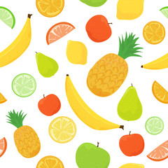 Seamless Background with Fruits
