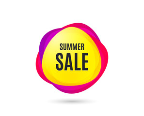 Summer Sale. Special offer price sign. Advertising Discounts symbol. Gradient sales tag. Abstract shopping banner. Template for design. Vector