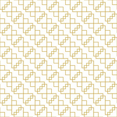 Modern stylish linear design. Seamless vector pattern in gold