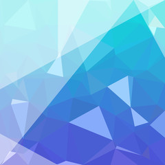 Abstract Blue Polygon background. Low Poly Creative template or pattern. 