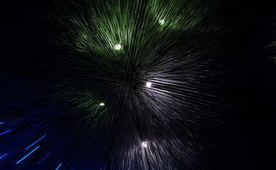 Obraz premium Decorative light garlands.