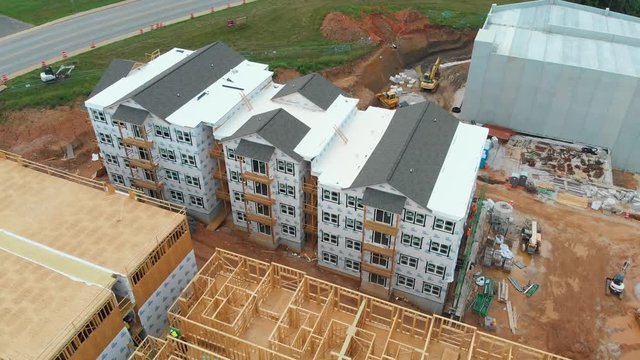 Apartment Building Under Construction Work