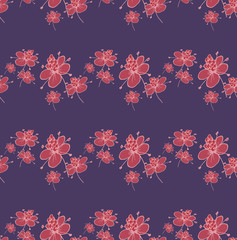 flowers pink and blue background pattern