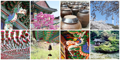 South Korea travel photos collage