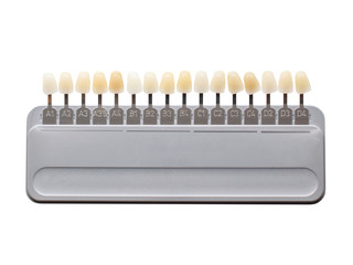 Teeth color palette for whitening.