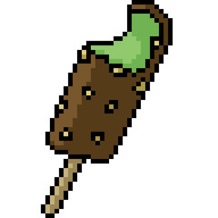 Obraz premium vector pixel art ice cream bite